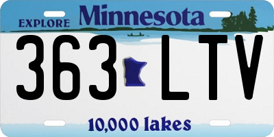 MN license plate 363LTV