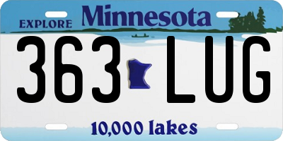MN license plate 363LUG