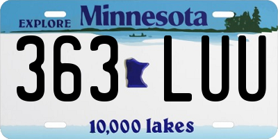 MN license plate 363LUU