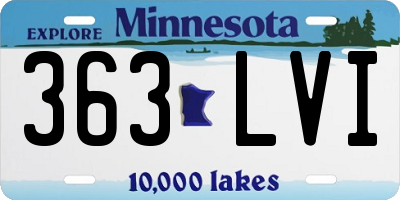 MN license plate 363LVI
