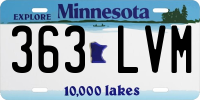 MN license plate 363LVM