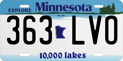 MN license plate 363LVO