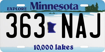 MN license plate 363NAJ