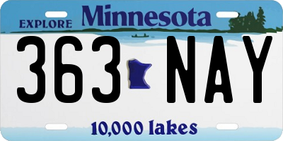 MN license plate 363NAY