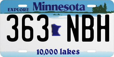 MN license plate 363NBH