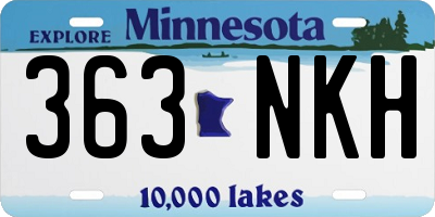 MN license plate 363NKH