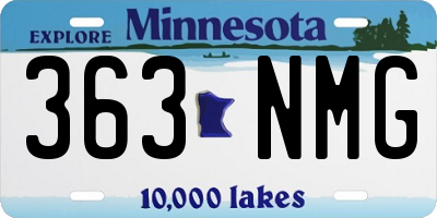 MN license plate 363NMG