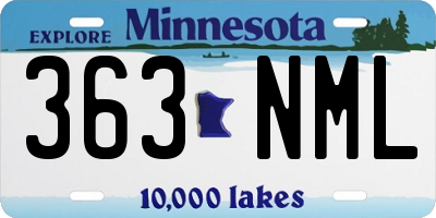 MN license plate 363NML
