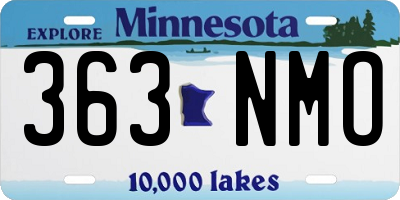 MN license plate 363NMO