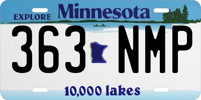 MN license plate 363NMP