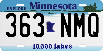 MN license plate 363NMQ