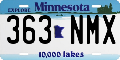 MN license plate 363NMX