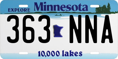 MN license plate 363NNA