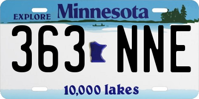MN license plate 363NNE