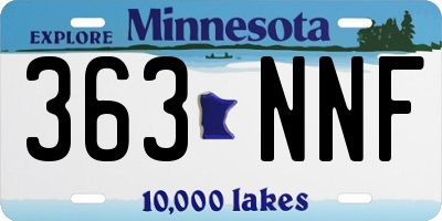 MN license plate 363NNF