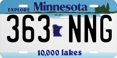 MN license plate 363NNG