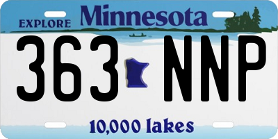 MN license plate 363NNP