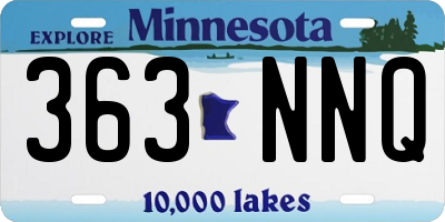 MN license plate 363NNQ