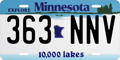 MN license plate 363NNV