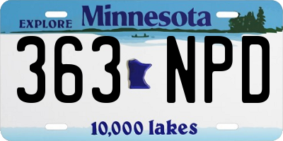 MN license plate 363NPD
