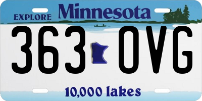MN license plate 363OVG