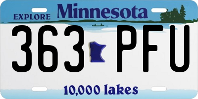 MN license plate 363PFU