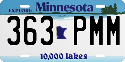 MN license plate 363PMM