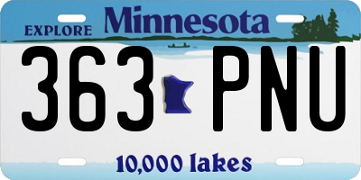 MN license plate 363PNU