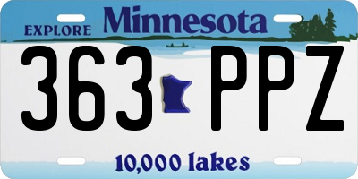 MN license plate 363PPZ