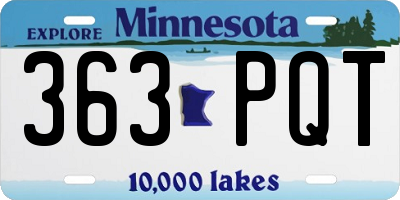 MN license plate 363PQT