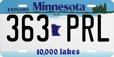 MN license plate 363PRL