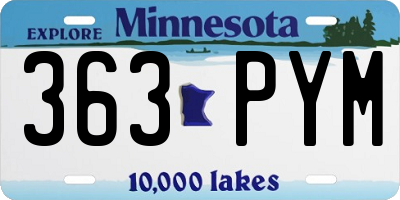 MN license plate 363PYM