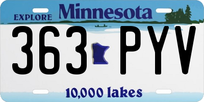 MN license plate 363PYV