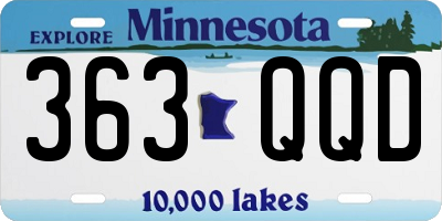 MN license plate 363QQD