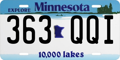 MN license plate 363QQI