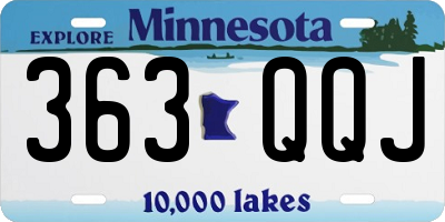 MN license plate 363QQJ