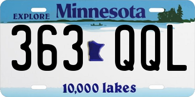 MN license plate 363QQL