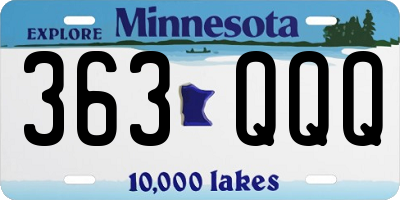 MN license plate 363QQQ