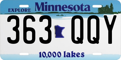 MN license plate 363QQY