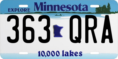 MN license plate 363QRA