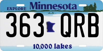 MN license plate 363QRB