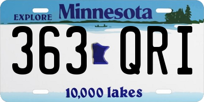 MN license plate 363QRI