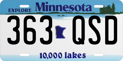 MN license plate 363QSD