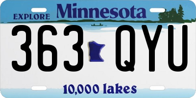 MN license plate 363QYU