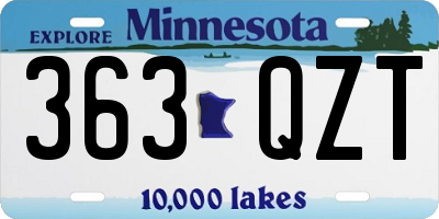 MN license plate 363QZT