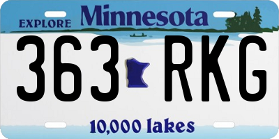 MN license plate 363RKG