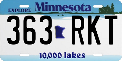 MN license plate 363RKT