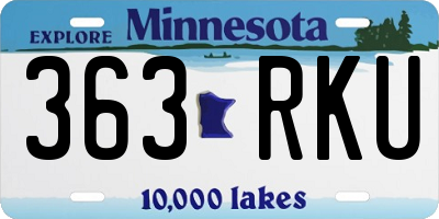 MN license plate 363RKU