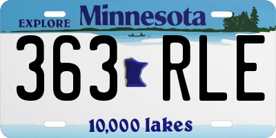 MN license plate 363RLE
