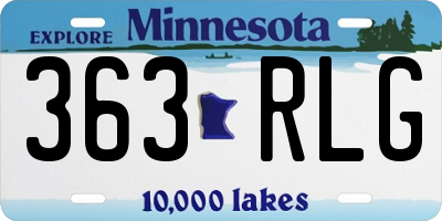 MN license plate 363RLG